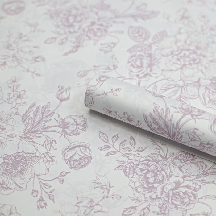Afternoon Tea Flower Wrapping Paper light purple