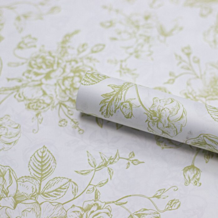 Afternoon Tea Flower Wrapping Paper green