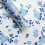 Loews Roes Wrapping Paper light blue and blue leaf