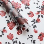 Loews Roes Wrapping Paper red rose and black leaf