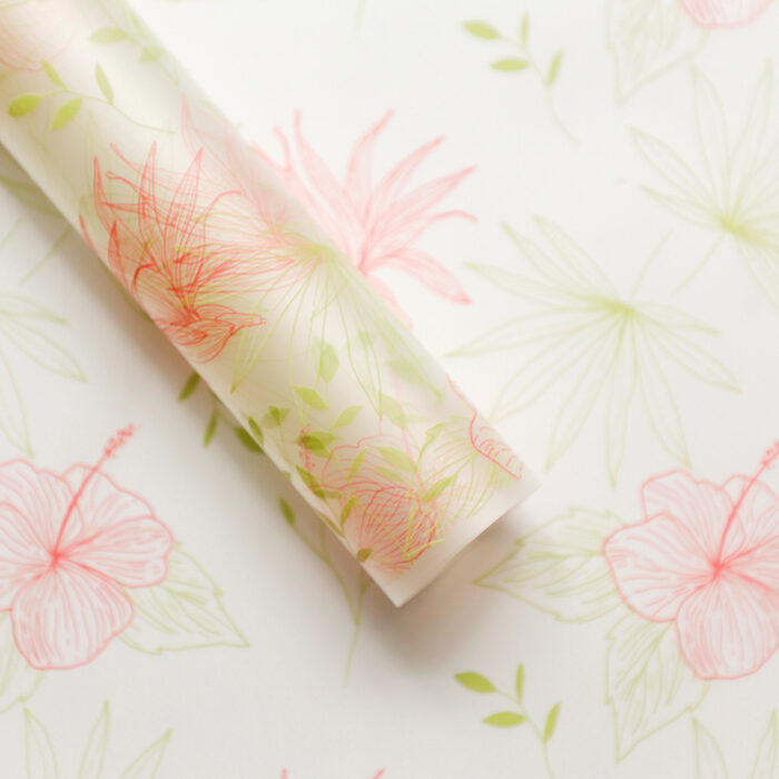 Summer Wrapping Floral Wrapping Paper red and yellow