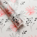 Summer Wrapping Floral Wrapping Paper red and black
