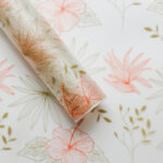 Summer Wrapping Floral Wrapping Paper red and green