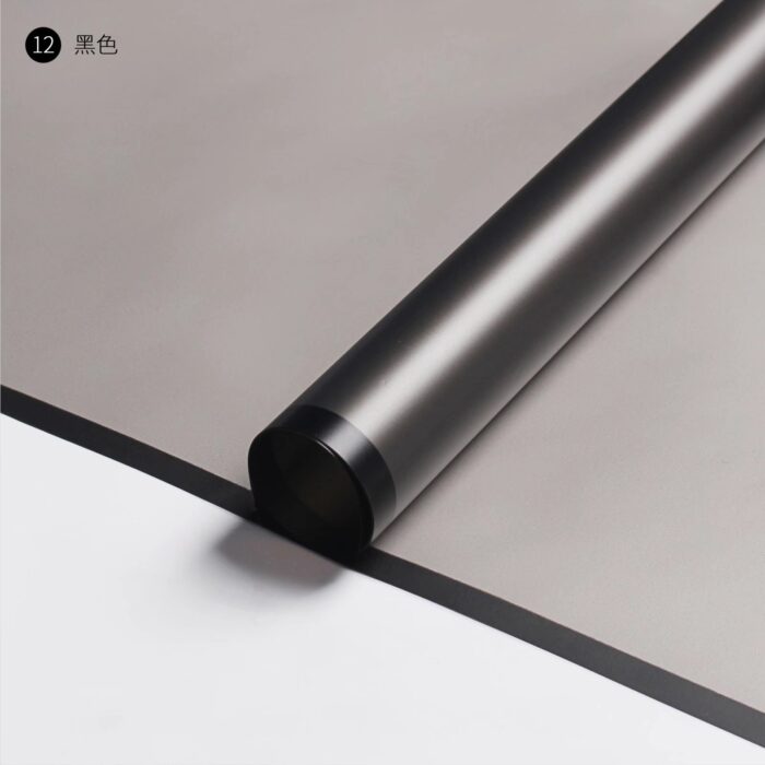 Magic Edge Matte Flower Wrapping Paper black