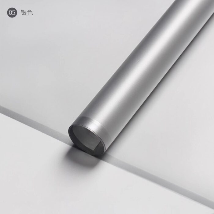 Magic Edge Matte Flower Wrapping Paper silver