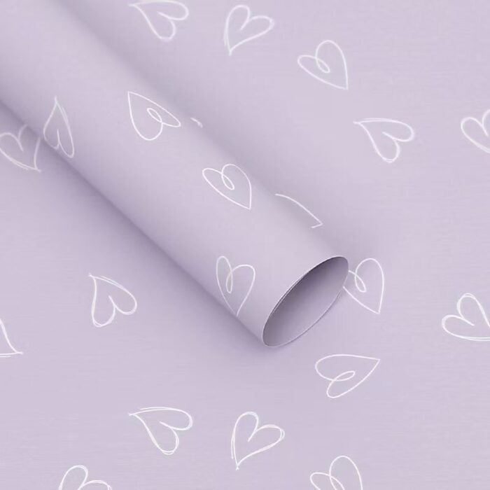 Sweetheart Bouquet Wrapping Paper purple