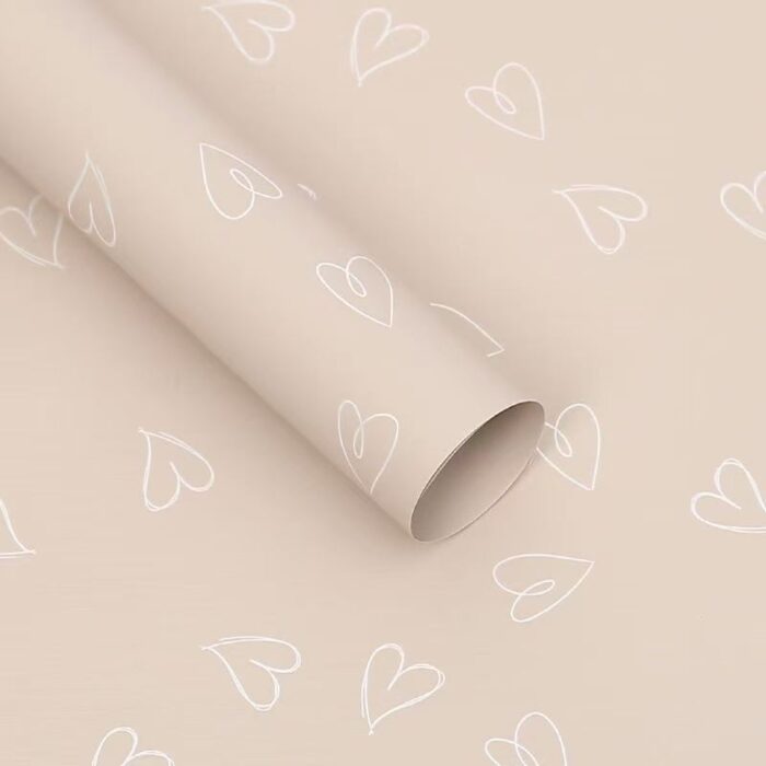 Sweetheart Bouquet Wrapping Paper Cappuccino