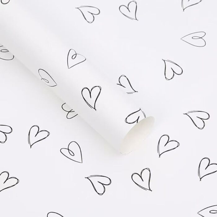 Sweetheart Bouquet Wrapping Paper white