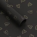 Sweetheart Bouquet Wrapping Paper black