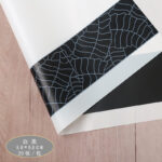 Times Flower Wrapping Paper white black