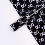 Guchi Luxury Flower Wrapping Paper black