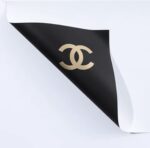 Litte Chanel Flower Wrapping Paper black