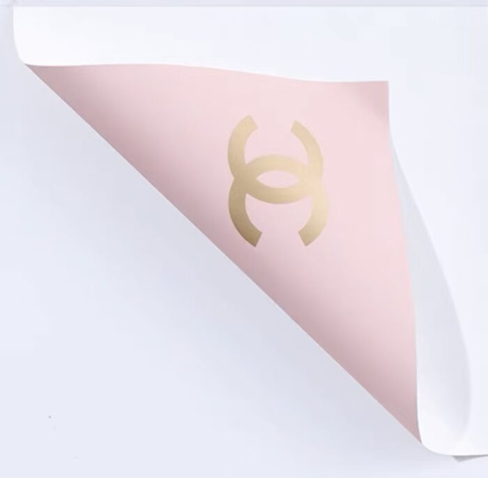 Litte Chanel Flower Wrapping Paper Bean paste color