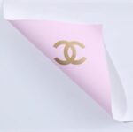 Litte Chanel Flower Wrapping Paper purple
