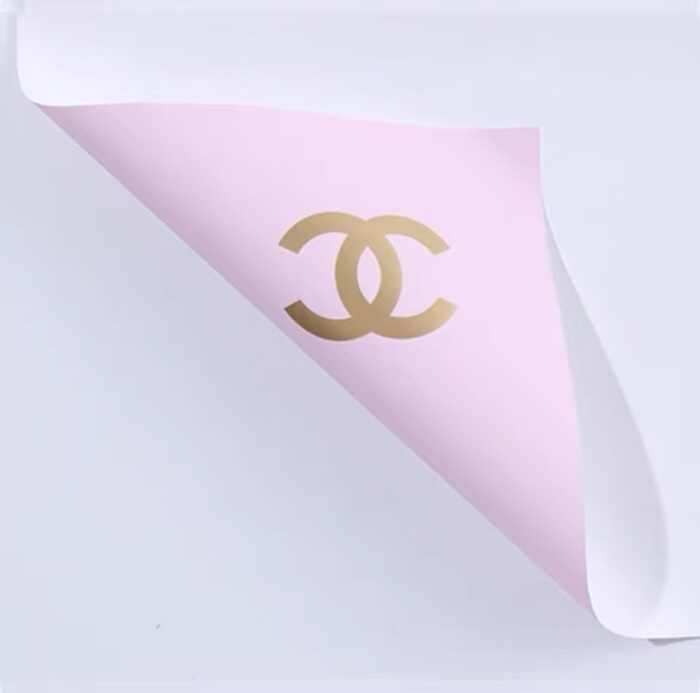 Litte Chanel Flower Wrapping Paper purple