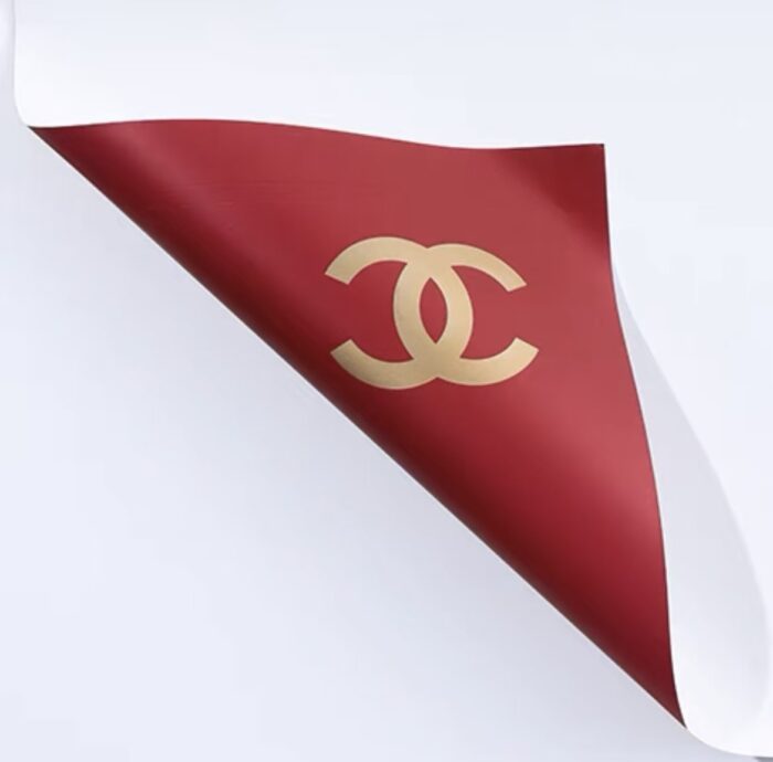Litte Chanel Flower Wrapping Paper wine red
