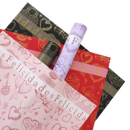 Little Bear Story Flower Wrapping Paper