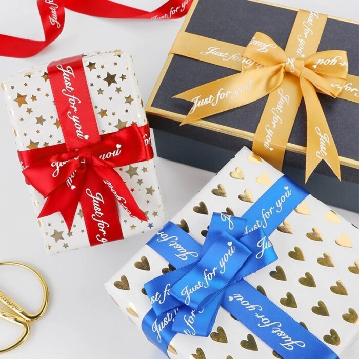 Just for You Stain ribbon 2.5cm gift box wrapping
