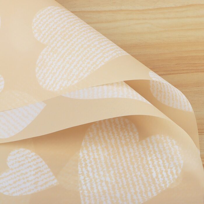 Dream Heart Bouquet Wrapping Paper brown