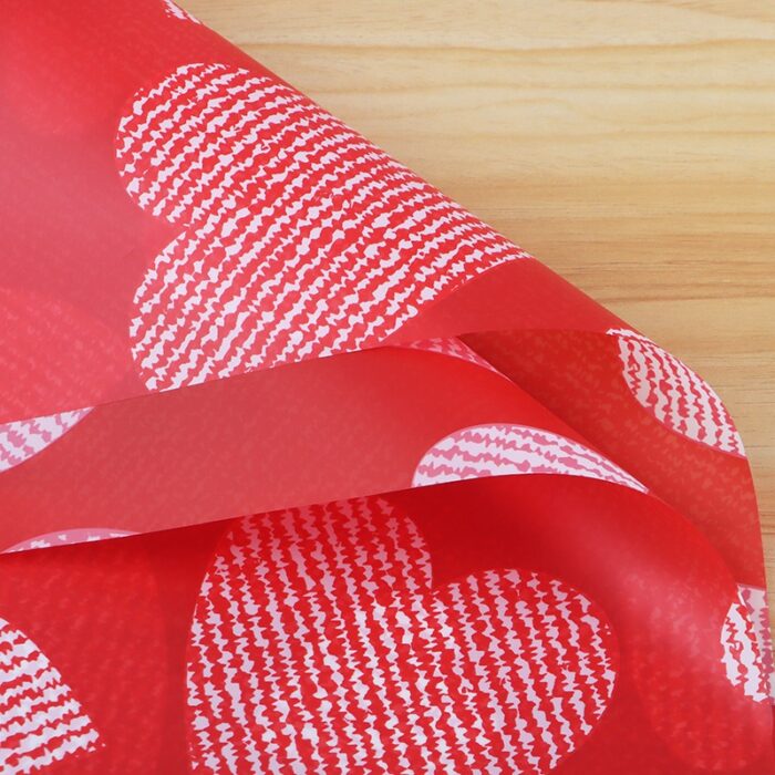 Dream Heart Bouquet Wrapping Paper red