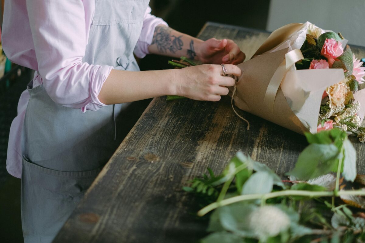 bouquet making