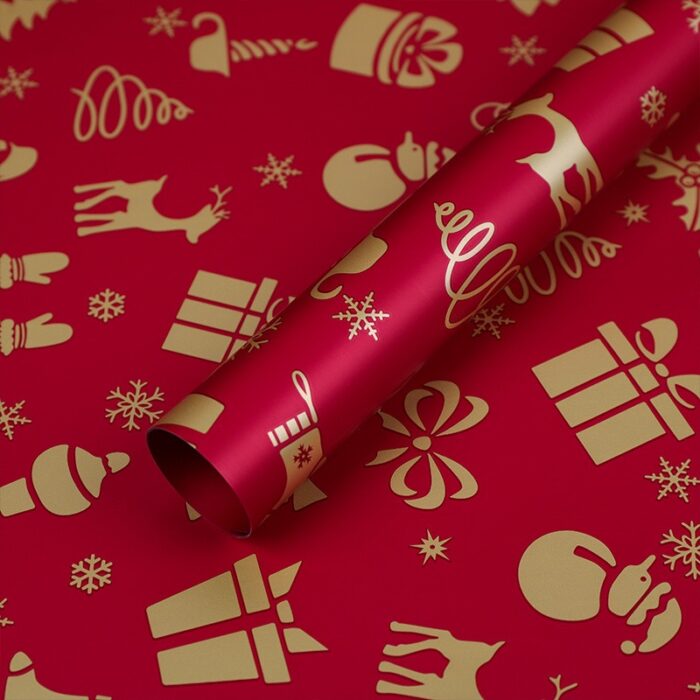 Christmas bouquet wrapping paper,red,gift