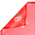 LABUBU bow-knot bouquet wrapping paper red