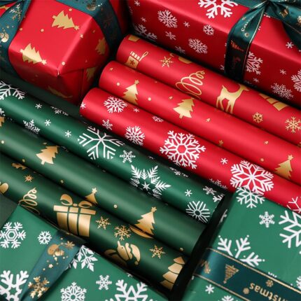 Christmas bouquet wrapping paper