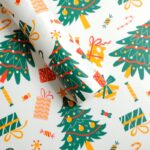 Christmas tree bouquet wrapping paper,White