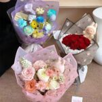 LABUBU bow-knot waterproof kraft paper for bouquets
