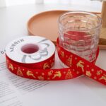 Christmas ribbon,red,elk,Christmas tree