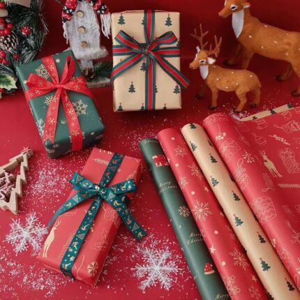 Christmas kraft paper
