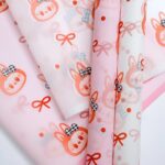LABUBU bow-knot bouquet wrapping paper, waterproof floral wrap 56x56 cm