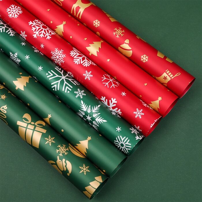 Christmas bouquet wrapping paper