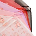 LABUBU bow-knot bouquet wrapping paper, waterproof floral wrap 56x56 cm