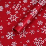 Christmas bouquet wrapping paper,red,snowflake