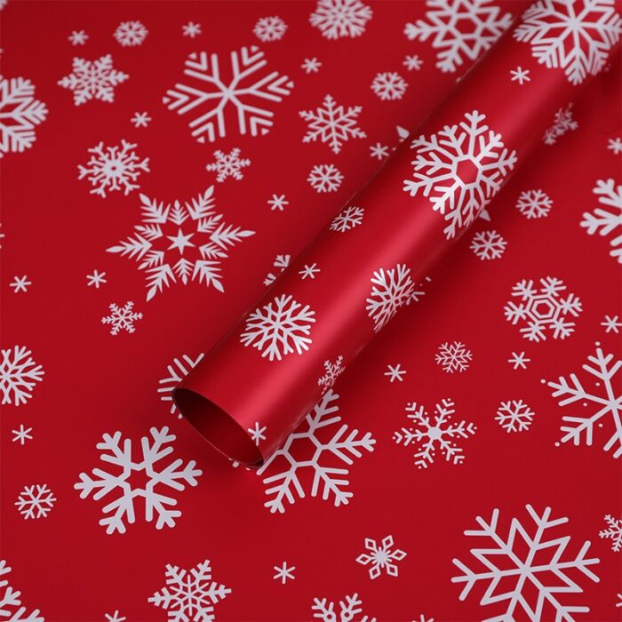 Christmas bouquet wrapping paper,red,snowflake
