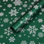 Christmas bouquet wrapping paper,green,snowflake