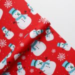 Christmas bouquet wrapping paper,red,snowman