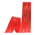 Merry Christmas red gitf ribbon 2.5cm