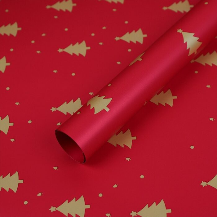 Christmas bouquet wrapping paper,red,Christmas tree