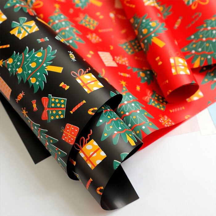 Christmas tree bouquet wrapping paper