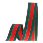 Christmas candy-inspired red and green ribbon
