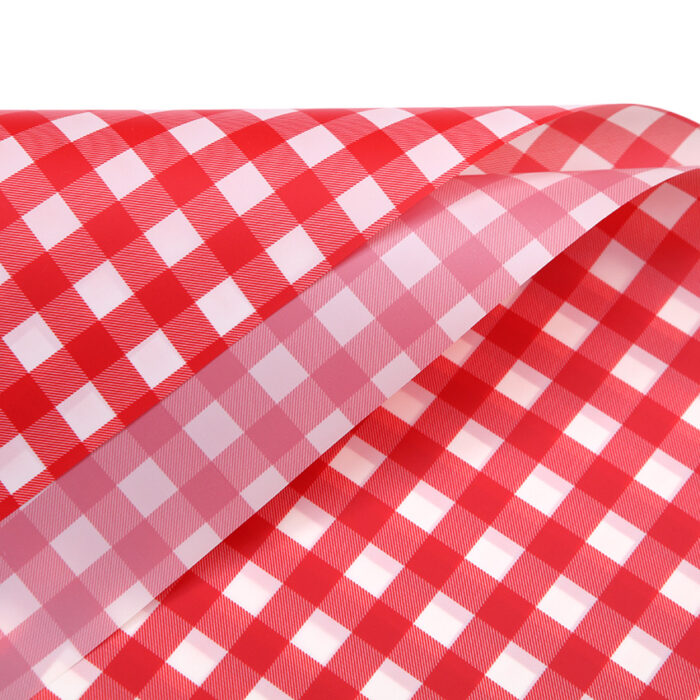 Youthful Plaid Korean Paper red