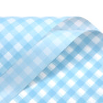 Youthful Plaid Korean Paper blue
