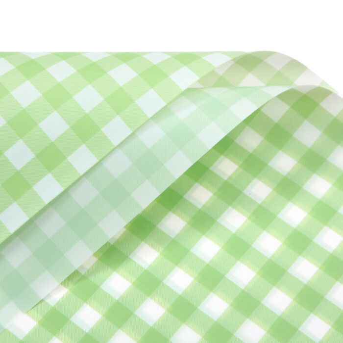 Youthful Plaid Korean Paper green
