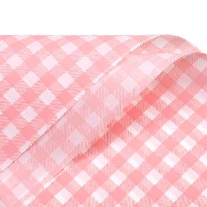 Youthful Plaid Korean Paper pink