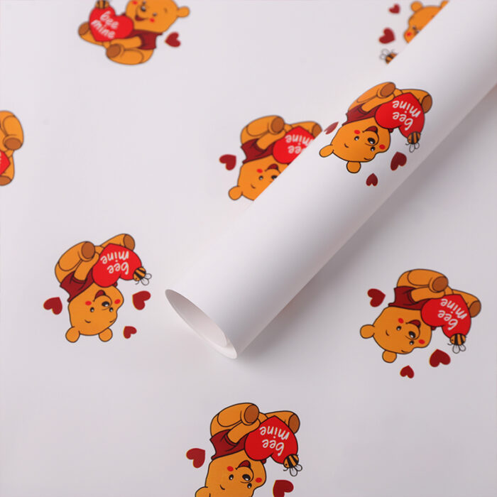 Winie Pooh Wrapping Paper white