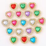Bouquet Decoration Heart-Shaped Gemstone