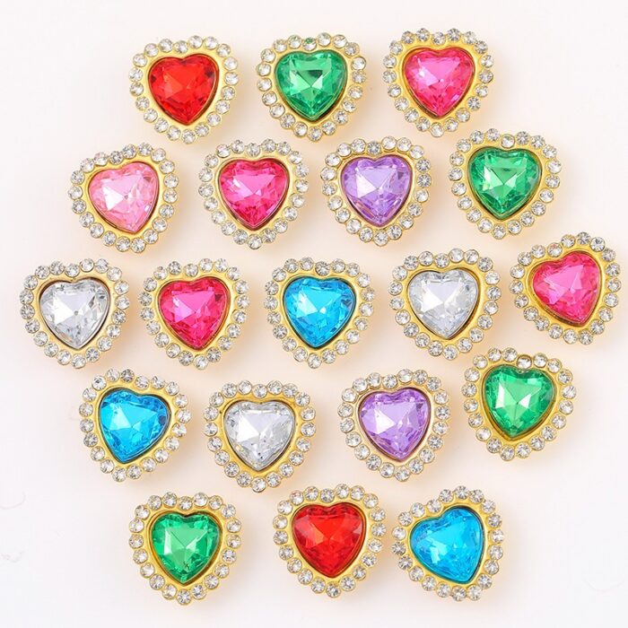 Bouquet Decoration Heart-Shaped Gemstone